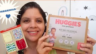 NOVA Fralda Huggies Eco Protect  Resenha Completa [upl. by Yroger]