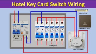 Hotel Key Card Switch Wiring Diagram  Hotel wiring diagram  Electricalgenius [upl. by Adamo]