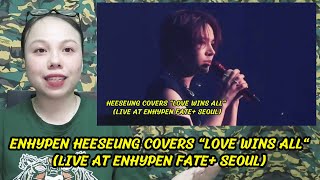 ENHYPEN HEESEUNG covers quotLove Wins Allquot Live at ENHYPEN FATE Seoul [upl. by Enileuqcaj995]