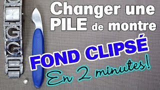 TUTO Comment changer une pile de montre à fond clipsé  Lorensac Maroquinerie [upl. by Somerset115]