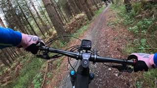 Thetford forest High Lodge Berms Limeburner trail  cheeky overtake [upl. by Nalyac]