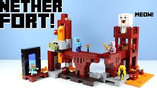 LEGO Minecraft The Nether Fortress 21122 with Ghast [upl. by Engis]