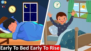 Early to bed  Kids Poem  Nursery Rhymes  earlytobed nurseryrhymes kidslearning kids [upl. by Atilem]