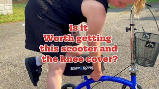 I fractured my toe amp needed a knee scooter My REVIEW and experience with Knee rover and the cushion [upl. by Arikahc824]