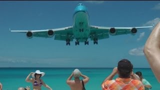 St Maarten 🇫🇷 🇳🇱 Crazy Takeoff Landing 747 A340 etc Full HD 1080p [upl. by Evatsug]