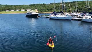 KAYAKING AT PORTAVADIE  PORTAVADIE LOCH FYNE [upl. by Anoynek]