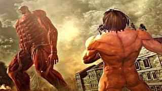 Attack On Titan 2 Final Battle  Armored amp Colossal Titan Fight Season 3 Final Battle PS4 Pro [upl. by Hajar]