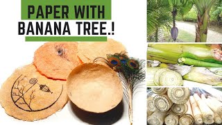 Handmade Paper Making Mith Banana Fiber  How To Make Paper From Banana Tree Easy TutorialArtbeats [upl. by Nnav]