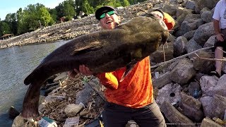 Epic Iowa Catfishing 70 pound flathead [upl. by Pomfret305]