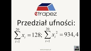 Przedział ufności dla średniej  34 eTrapez [upl. by Nnaeirual]