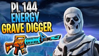 FORTNITE  Maxed PL 144 Energy Element Grave Digger Gameplay [upl. by Atirehgram]