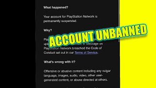 HOW I GOT MY PERMANENTLY BANNED PLAYSTATION ACCOUNT UNBANNED [upl. by Grevera43]