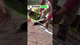 Roofing Hip 🏡🪜🔨video reels roofing work roofers tiktok trending roofs [upl. by Thorr]