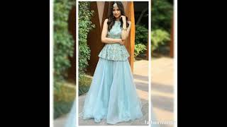 Lehenga with long choli Peplum style choli with lehenga  Fashion Friendly designerlehenga [upl. by Yehtomit927]