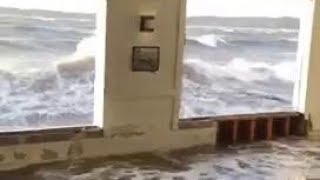 Waves destroy Birch Bay in Blaine Washington [upl. by Annaihr722]