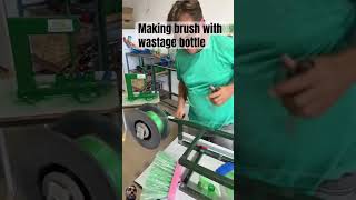 Making Cleaning Brush with Wastage Bottle recyclereuse bottle ecofriendly brush smallbusiness [upl. by Sami]