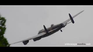 Avro Lancaster over flies Chateau Impney Hill Climb [upl. by Anaujnas]