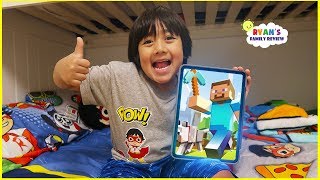 Whats on my iPad with Ryan Minecraft Tag with Ryan and kid games [upl. by Aerol]