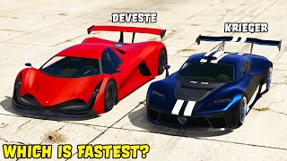 GTA 5  BENEFACTOR KRIEGER vs DEVESTE EIGHT  Which is Fastest [upl. by Dosi393]