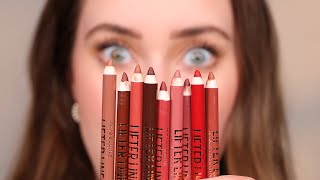 The BEST NEW Drugstore Lip Liner Swatching ALL 10 SHADES [upl. by Jared946]