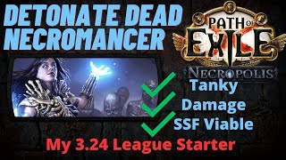 Detonate Dead Necromancer League Starter Build Guide  PoE 324 Necropolis League  LevelingEndgame [upl. by Eddy]