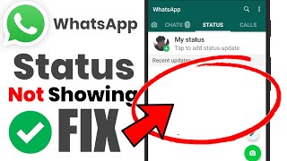 HOW TO FIX WhatsApp Status Not Showing Problem Solved  WhatsApp Status Not Showing for All Contacts [upl. by Accebar]