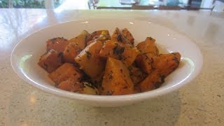 Roasted Pumpkin with Garlic amp Basil Recipe Ep75 [upl. by Annuaerb527]