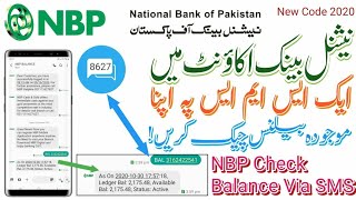 How To Check NBP Account Balance With One SMS  New Method To Check Balance NBP Via SMS In Home [upl. by Dysart]