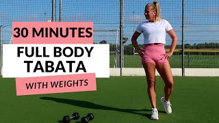 30 MIN CALORIE KILLER TABATA HIIT  With Weights  Home Workout  No Repeats  Lets do it ❤ [upl. by Inait]