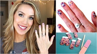 How to Apply Nail Wraps easy nail art  LeighAnnSays [upl. by Ahsitneuq]