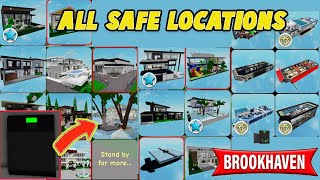 ALL SAFE LOCATIONS IN BROOKHAVEN RP  Houses Apartments amp Estates [upl. by Antonino544]