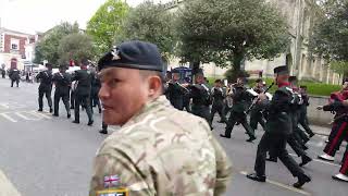 Gurkhas marching up to Windsor Castle March to the Everest new March Arranged by Capt Sunil Gurung [upl. by Brandise920]