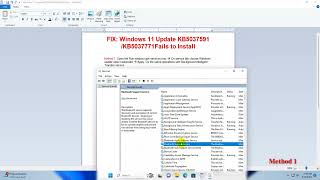 FIX Windows 11 Update KB5037591  KB5037771 Version 23H222H2 Fails to Install [upl. by Bradshaw]