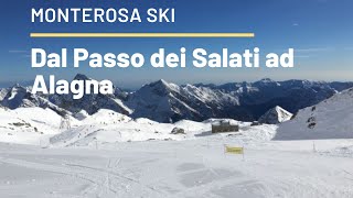 Video della discesa completa dal Passo dei Salati sino ad Alagna paese Monterosa Ski [upl. by Lewse]