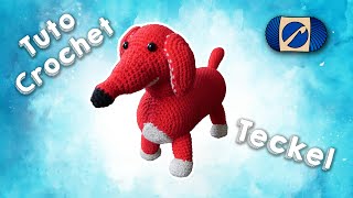 Crochet Teckel bicolor  Tutoriel DIY pour réaliser un chien en amigurumi [upl. by Andromada796]