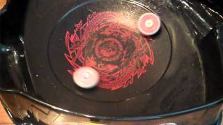 Beyblade Battle Burn Fireblaze 135MS Vs Lighting LDrago 100HF [upl. by Ahseram]