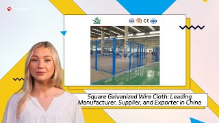 Square Galvanized Wire Cloth Leading Manufacturer Supplier and Exporter in China [upl. by Gunthar]