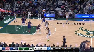 GIANNIS 59 FlightReacts To PISTONS at BUCKS  FULL GAME HIGHLIGHTS  November 13 2024 [upl. by Hsreh]