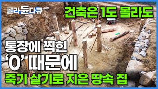 땅 파서 지으면 싸게 지을 수 있을까 혼자서 한 달 반 만에 지은 땅굴 집┃지리산 천왕봉이 보이는 반전의 땅속 집┃한국기행 레전드 그 집┃건축탐구 집┃골라듄다큐 [upl. by Abigael]