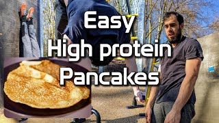 Easy High Protein Pancakes Tutorial [upl. by Noillimaxam]