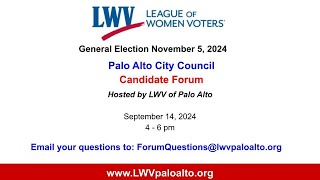 Palo Alto City Council Forum 91424 [upl. by Haily]