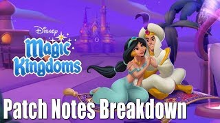 ALADDIN EVENT START TIME AND MORE  Disney Magic Kingdoms Patch Notes 13 Breakdown [upl. by Acceber874]