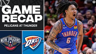 Thunder TAKE DOWN PELICANS In PlayIn Game to ADVANCE TO ELIMINATION GAME FULL RECAP  CBS Sports [upl. by Southard]