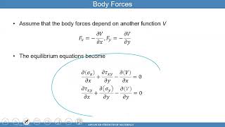 15A Advanced Strength of Materials  Airys Stress Function [upl. by Hershell]