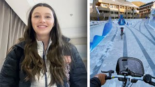 18YearOld Team USA Snowboarder Gives Tour of Olympic Village [upl. by Ame84]