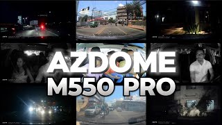 AZDOME M550 Pro 3 Channels 4K Dash Cam Installed  Video Quality  Night Vision [upl. by Umeko]