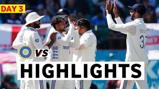 India vs England 5th Test DAY 3 Full Match Highlights  IND vs ENG 5th Test DAY 3 Full Highlights [upl. by Dehnel188]