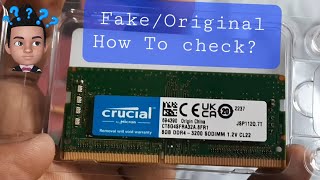 Crucial RAM 8GB DDR4 3200MHz Laptop Memory CT8G4SFRA32A UnboxAssemble amp FakeReal CheckTECHNO MOON [upl. by Bertold74]