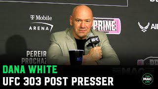 Dana White reacts to Alex Pereira KO “Hes a monsterquot  UFC 303 Post Press Conference [upl. by Metzger]