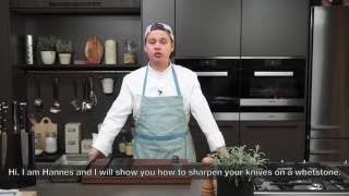 Knife sharpening on the Whetstone English subtitle [upl. by Nwahsit]